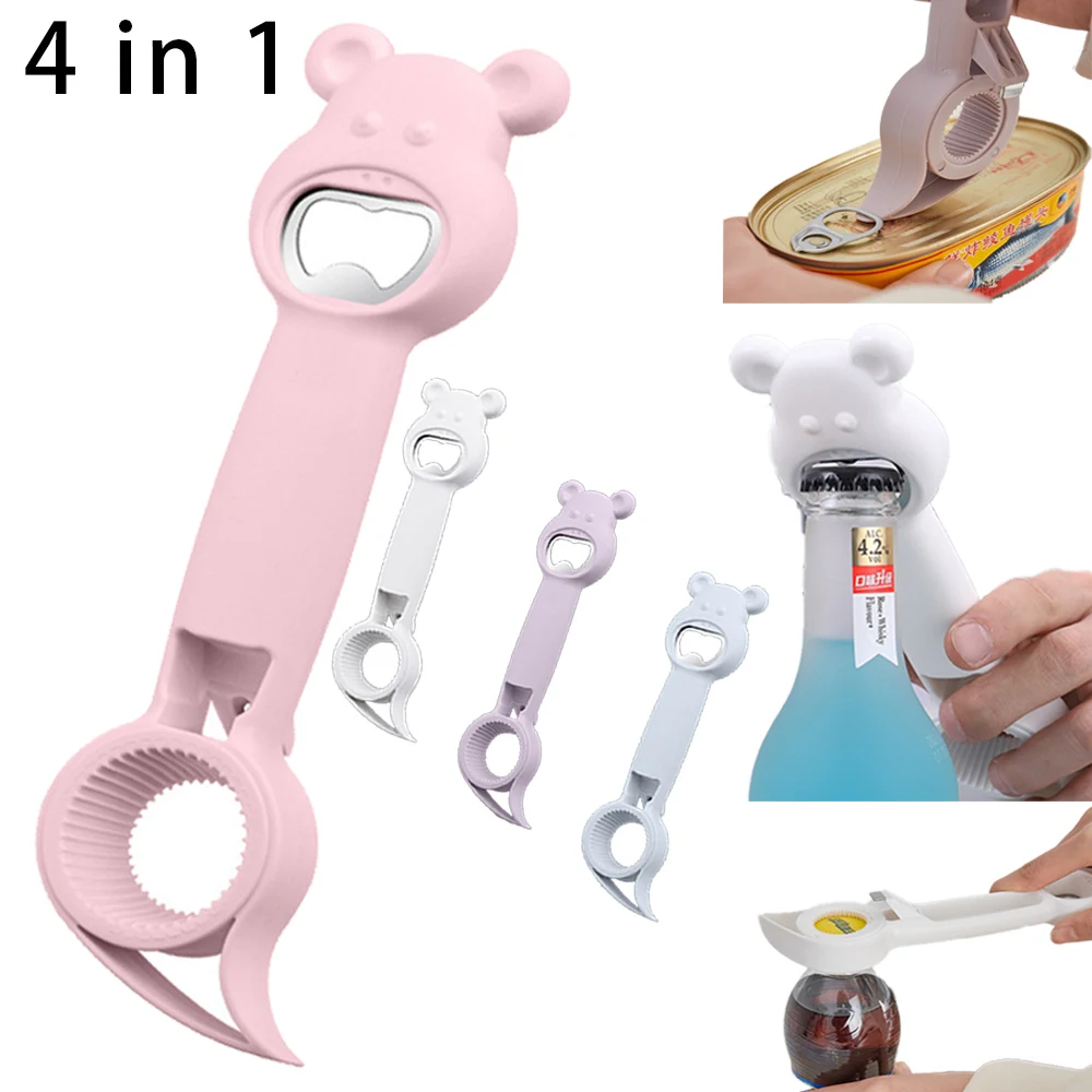 Kitchen Gadgets Jar Openers - Ouvre-bouteille de bière 4 en 1,