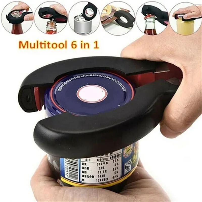 Kitchen Gadgets Jar Openers - Ouvre-bouteille multifonctionnel 6 en 1, bouchon