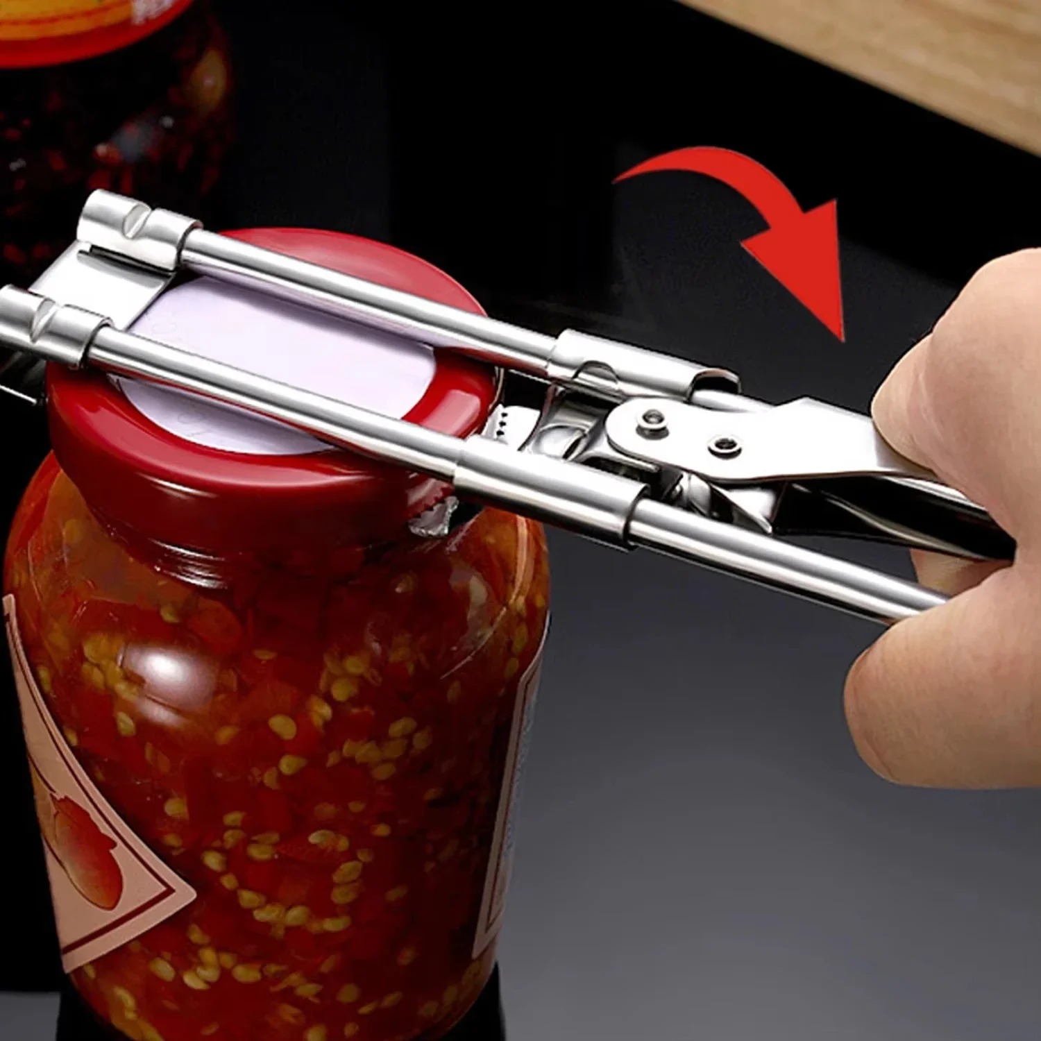 Kitchen Gadgets Jar Openers - Ouvre-bocal et bouteilles multifonctionnel antidérapant réglable