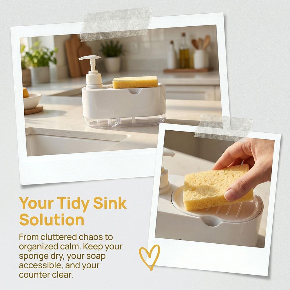 Distributeur de savon à vaisse - Kitchen Gadgets Dispenser Brush Holder avis et prix