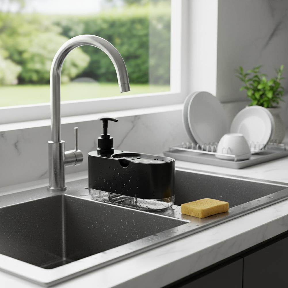 Distributeur de savon à vaisse - Kitchen Gadgets Dispenser Brush Holder avis et prix